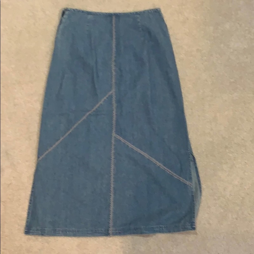 J Jill denim skirt EUC clue size 12 - Picture 3 of 3